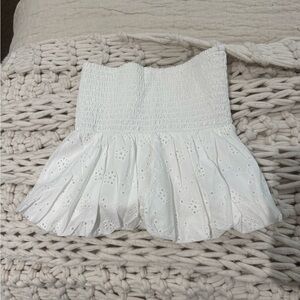 White Eyelet Women's tube top